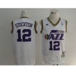 nba utah jazz #12 stockton white(fans edition)