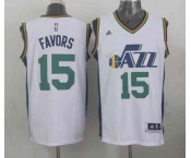 nba utah jazz #15 favors white