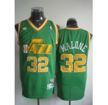 nba utah jazz #32 malone green