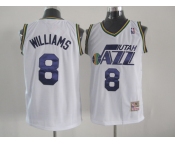 nba utah jazz #8 deron williams white