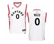 Men Adidas Toronto Raptors #0 C.J. Miles Authentic White Home NBA Jersey