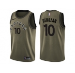 Men Nike Toronto Raptors #10 DeMar DeRozan Green Salute to Service NBA Swingman Jersey