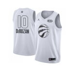 Men Nike Toronto Raptors #10 DeMar DeRozan White NBA Jordan Swingman 2018 All-Star Game Jersey