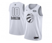 Men Nike Toronto Raptors #10 DeMar DeRozan White NBA Jordan Swingman 2018 All-Star Game Jersey