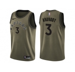 Men Nike Toronto Raptors #3 OG Anunoby Green Salute to Service NBA Swingman Jersey