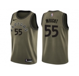 Men Nike Toronto Raptors #55 Delon Wright Green Salute to Service NBA Swingman Jersey