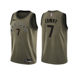 Men Nike Toronto Raptors #7 Kyle Lowry Green Salute to Service NBA Swingman Jersey