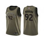 Men Nike Toronto Raptors #92 Lucas Nogueira Green Salute to Service NBA Swingman Jersey