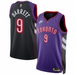 Men Toronto Raptors #9 RJ Barrett Purple 2024-25 Classic Edition Swingman Stitched Basketball Jersey