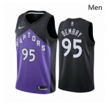 Men Toronto Raptors #95 DeAndre 27 Bembry Purple NBA Swingman 2020 21 Earned Edition Jersey