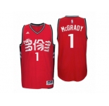 Men's Adidas Toronto Raptors #1 Tracy Mcgrady Authentic Red Chinese New Year NBA Jersey