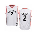 Men's Adidas Toronto Raptors #2 PJ Tucker Authentic White Home NBA Jersey