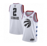 Men's Jordan Toronto Raptors #2 Kawhi Leonard Swingman White 2019 All-Star Game Basketball Jersey