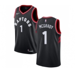 Men's Nike Toronto Raptors #1 Tracy Mcgrady Swingman Black Alternate NBA Jersey Statement Edition