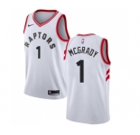Men's Nike Toronto Raptors #1 Tracy Mcgrady Swingman White NBA Jersey - Association Edition