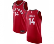 Men's Nike Toronto Raptors #14 Danny Green Authentic Red NBA Jersey - Icon Edition