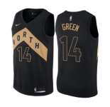 Men's Nike Toronto Raptors #14 Danny Green Swingman Black NBA Jersey - City Edition