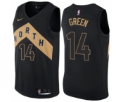 Men's Nike Toronto Raptors #14 Danny Green Swingman Black NBA Jersey - City Edition