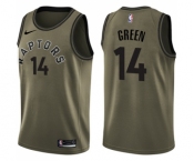 Men's Nike Toronto Raptors #14 Danny Green Swingman Green Salute to Service NBA Jersey