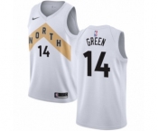 Men's Nike Toronto Raptors #14 Danny Green Swingman White NBA Jersey - City Edition