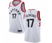 Men's Nike Toronto Raptors #17 Jonas Valanciunas Authentic White NBA Jersey - Association Edition