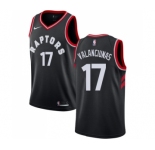 Men's Nike Toronto Raptors #17 Jonas Valanciunas Swingman Black Alternate NBA Jersey Statement Edition