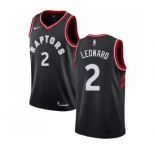 Men's Nike Toronto Raptors #2 Kawhi Leonard Swingman Black NBA Jersey Statement Edition
