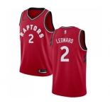 Men's Nike Toronto Raptors #2 Kawhi Leonard Swingman Red NBA Jersey - Icon Edition