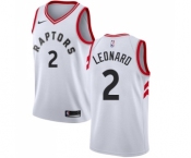 Men's Nike Toronto Raptors #2 Kawhi Leonard Swingman White NBA Jersey - Association Edition