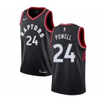 Men's Nike Toronto Raptors #24 Norman Powell Swingman Black Alternate NBA Jersey Statement Edition