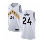 Men's Nike Toronto Raptors #24 Norman Powell Swingman White NBA Jersey - City Edition