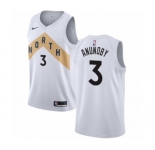 Men's Nike Toronto Raptors #3 OG Anunoby Swingman White NBA Jersey - City Edition