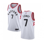 Men's Nike Toronto Raptors #7 Kyle Lowry Swingman White NBA Jersey - Association Edition