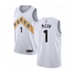Men's Toronto Raptors #1 Patrick McCaw Swingman White Basketball Jersey - City Edition