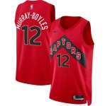 Men's Toronto Raptors #12 Collin Murray-Boyles Red 2025 Draft Icon Edition Stitched Basketball Jersey