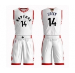 Men's Toronto Raptors #14 Danny Green Swingman White 2019 Basketball Finals Bound Suit Jersey - Association Edition