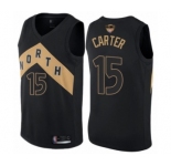 Men's Toronto Raptors #15 Vince Carter Authentic Black 2019 Basketball Finals Bound Jersey - City Edition
