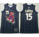 Men's Toronto Raptors #15 Vince Carter Black 2024 City Edition Swingman Sponsor Stitched Jersey