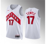 Men's Toronto Raptors #17 Garrett Temple White Association Edition Stitched Basketball Jersey