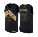Men's Toronto Raptors #20 Dewan Hernandez Authentic Black Basketball Jersey - City Edition