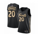 Men's Toronto Raptors #20 Dewan Hernandez Swingman Black Basketball Jersey 2019-20 City Edition