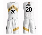 Men's Toronto Raptors #20 Jodie Meeks Authentic White 2019 Basketball Finals Bound Suit Jersey - City Edition