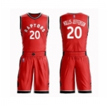 Men's Toronto Raptors #20 Rondae Hollis-Jefferson Authentic Red Basketball Suit Jersey - Icon Edition