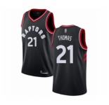 Men's Toronto Raptors #21 Matt Thomas Authentic Black Basketball Jersey Statement Edition