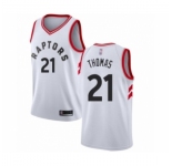Men's Toronto Raptors #21 Matt Thomas Authentic White Basketball Jersey - Association Edition