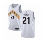Men's Toronto Raptors #21 Matt Thomas Authentic White Basketball Jersey - City Edition