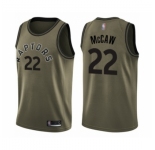 Men's Toronto Raptors #22 Patrick McCaw Swingman Green Salute to Service Basketball Jersey