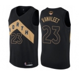 Men's Toronto Raptors #23 Fred VanVleet Authentic Black 2019 Basketball Finals Bound Jersey - City Edition