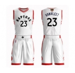 Men's Toronto Raptors #23 Fred VanVleet Authentic White 2019 Basketball Finals Bound Suit Jersey - Association Edition