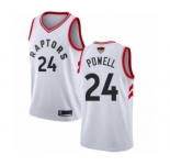 Men's Toronto Raptors #24 Norman Powell Authentic White 2019 Basketball Finals Bound Jersey - Association Edition